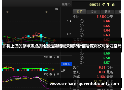 即将上演的意甲焦点战比赛走势暗藏关键转折信号或将改写争冠格局